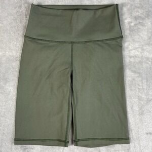 Fabletics PowerHold Bike Shorts Womens XXS Green High Rise Athletic Pocket Yoga